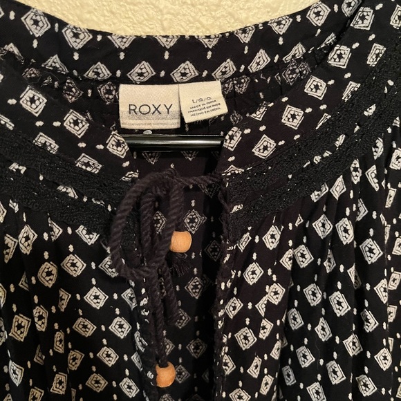 WOMENS  Roxy Boho Peasant Dress/Swimsuit Cover Up Size Large - Picture 7 of 7